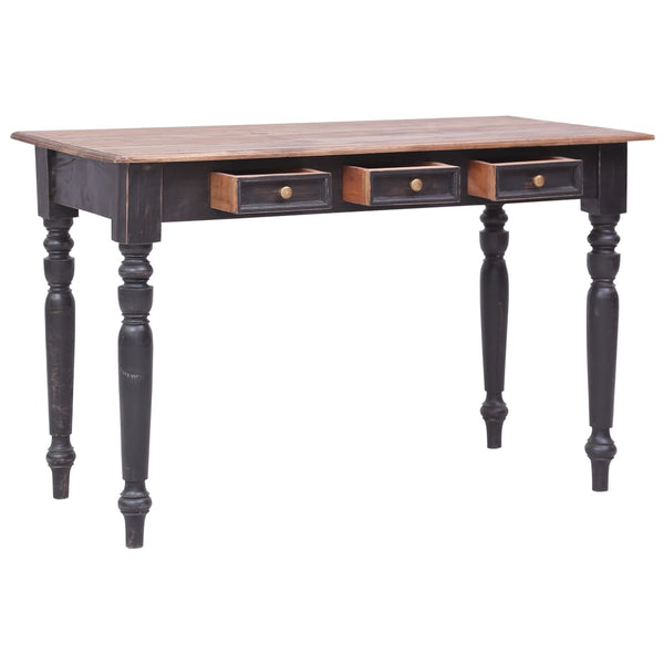 vidaXL Bureau avec 3 tiroirs 117×57×75 cm Bois massif d'acajou