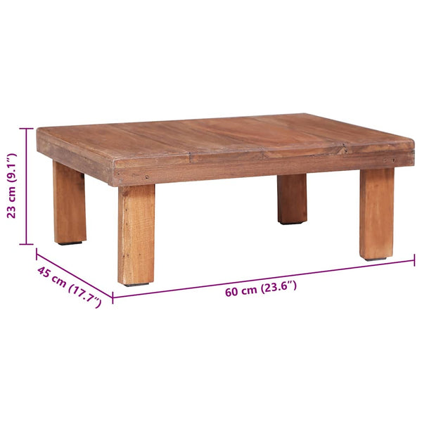 vidaXL Table basse 60x45x23 cm en bois de récupération massif