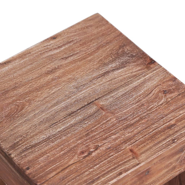 vidaXL Table basse 30x30x30 cm en bois de récupération massif