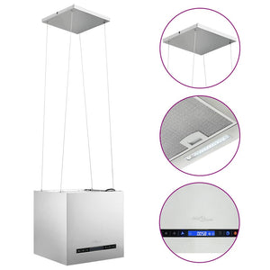 Inselhaube Edelstahl Touch-Sensor LCD 37cm