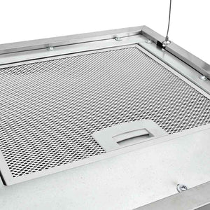 Inselhaube Edelstahl Touch-Sensor LCD 37cm