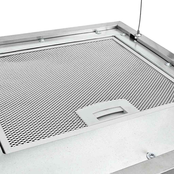Inselhaube Edelstahl Touch-Sensor LCD 37cm