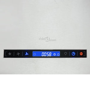 Inselhaube Edelstahl Touch-Sensor LCD 37cm