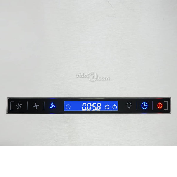 Inselhaube Edelstahl Touch-Sensor LCD 37cm