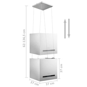 Inselhaube Edelstahl Touch-Sensor LCD 37cm