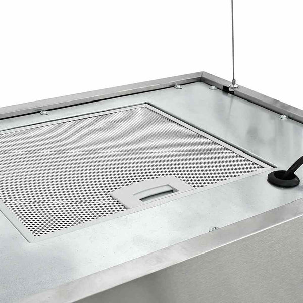 Inselhaube 55cm Edelstahl Touch-Sensor