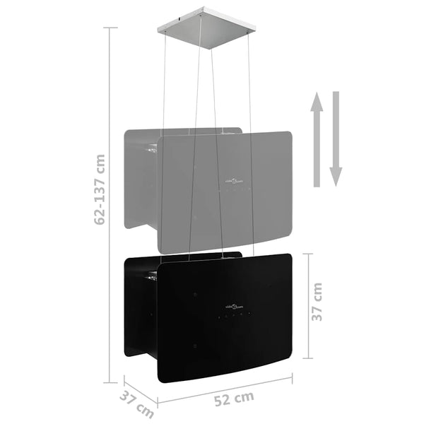 Hängende Inselhaube mit Touch-Sensor