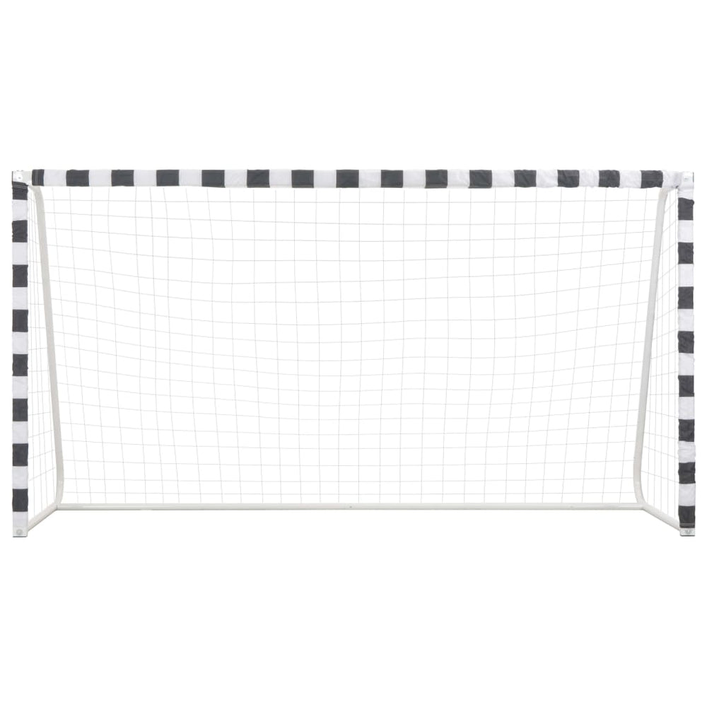 vidaXL Football Goal 300x160x90 cm Metal Black and White