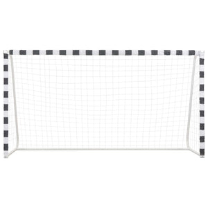 vidaXL But de football 300x160x90 cm Métal Noir et blanc