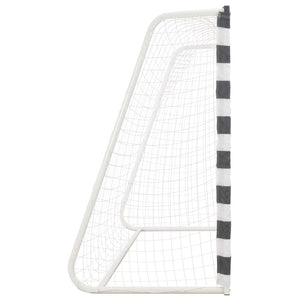 vidaXL But de football 300x160x90 cm Métal Noir et blanc