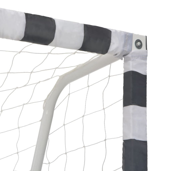 vidaXL But de football 300x160x90 cm Métal Noir et blanc