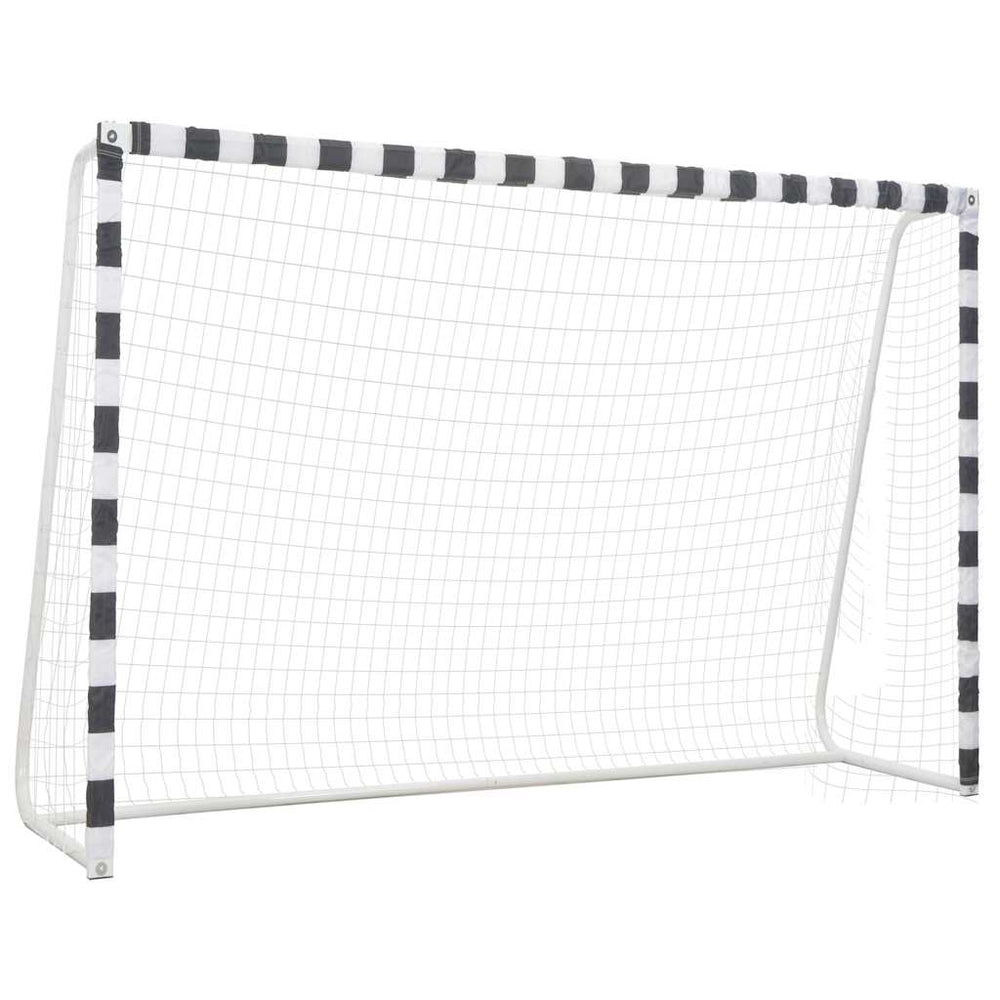 3x2m Fußballtor Metall Schwarz-Weiß