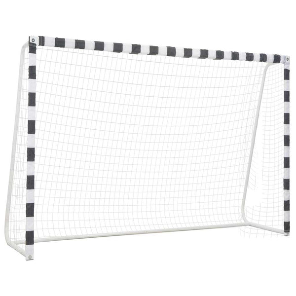3x2m Fußballtor Metall Schwarz-Weiß