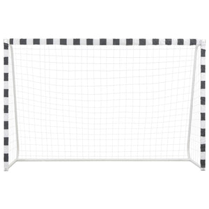 3x2m Fußballtor Metall Schwarz-Weiß