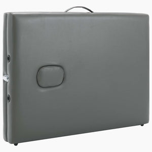 Massagetisch Anthrazit Holzrahmen 186 cm