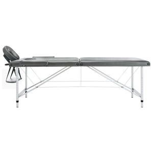 Anthrazit Massageliege 2-Zonen, 186 cm