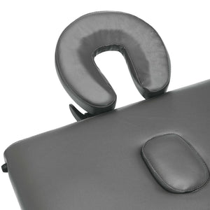 vidaXL Table de massage 3 zones cadre aluminium anthracite 186x68 cm