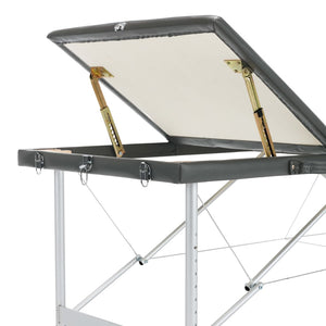 3-Zonen Massagetisch Anthrazit 186 cm