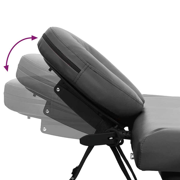 Massagetisch 4 Zonen Anthrazit 186x68 cm