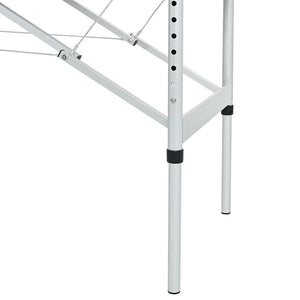 Massagetisch mit 4 Zonen Aluminiumrahmen Anthrazit 186×68 cm