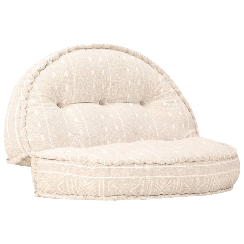 Pouf 100x20 cm Beige Stoff