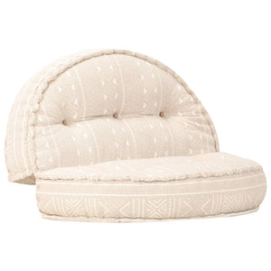 Pouf 100x20 cm Beige Stoff
