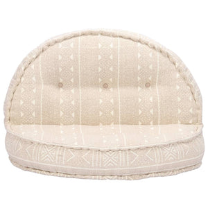 Pouf 100x20 cm Beige Stoff