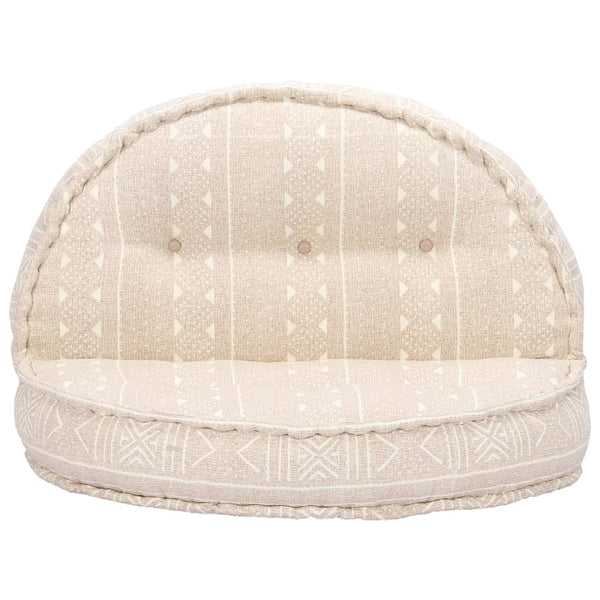 Pouf 100x20 cm Beige Stoff