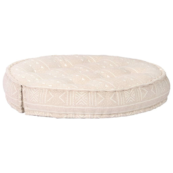 Pouf 100x20 cm Beige Stoff