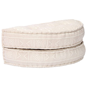 Pouf 100x20 cm Beige Stoff