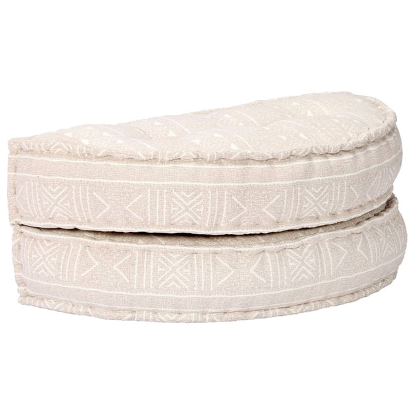 Pouf 100x20 cm Beige Stoff