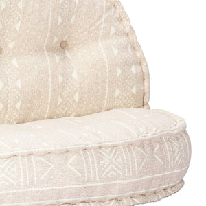 Pouf 100x20 cm Beige Stoff