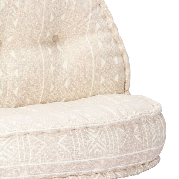 Pouf 100x20 cm Beige Stoff