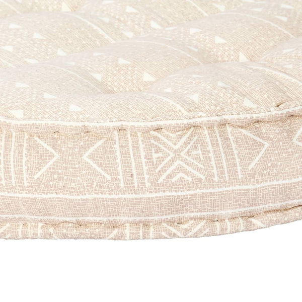 Pouf 100x20 cm Beige Stoff