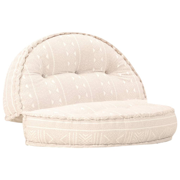Pouf 100x20 cm Beige Stoff