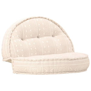 Pouf 100x20 cm Beige Stoff
