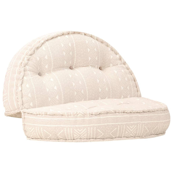 Pouf 100x20 cm Beige Stoff