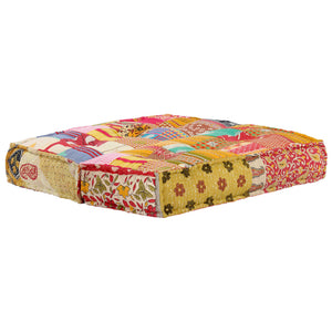 Pouf 100x100x20 cm Patchwork Stoff