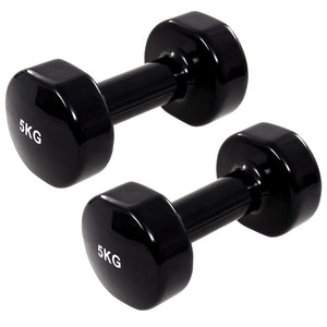 Hantelset 2 x 5kg Gusseisen Schwarz