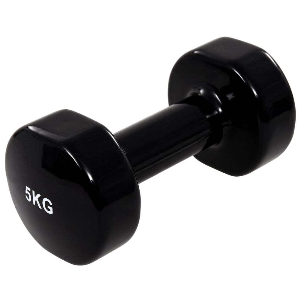 Hantelset 2 x 5kg Gusseisen Schwarz