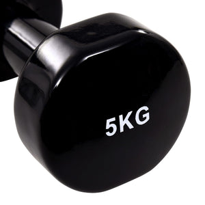 Hantelset 2 x 5kg Gusseisen Schwarz