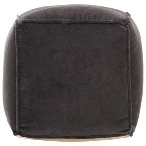 Pouf Baumwollsamt 40x40x40 cm Anthrazit