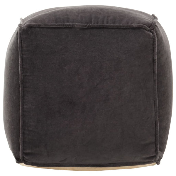Pouf Baumwollsamt 40x40x40 cm Anthrazit