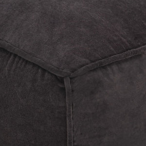 Pouf Baumwollsamt 40x40x40 cm Anthrazit