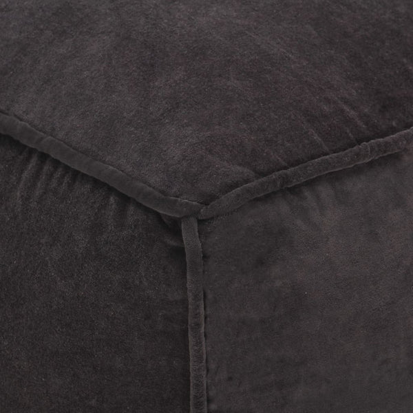 Pouf Baumwollsamt 40x40x40 cm Anthrazit