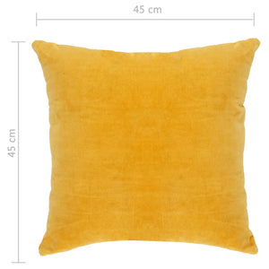 Kissen Baumwollsamt 2 Stk. 45×45 cm Gelb