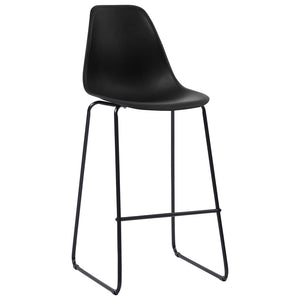 vidaXL Tabourets de bar 2 pcs Noir Plastique