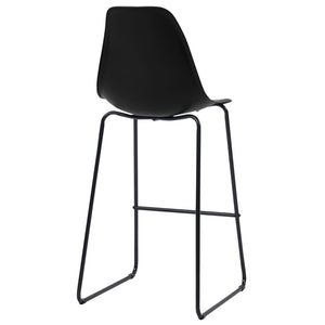 vidaXL Tabourets de bar 2 pcs Noir Plastique
