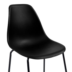 vidaXL Tabourets de bar 2 pcs Noir Plastique