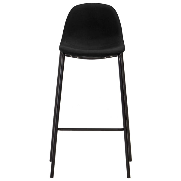 vidaXL Tabourets de bar 2 pcs Noir Tissu